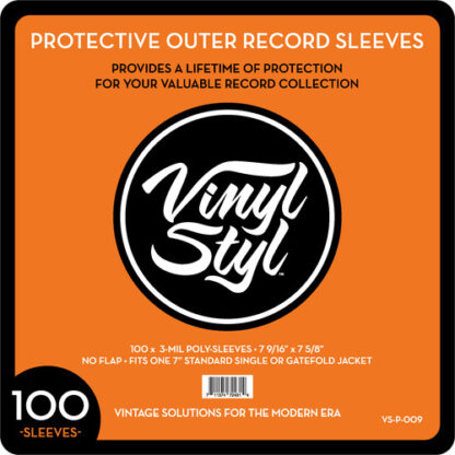 VINYL STYL 7IN OUTER SLEEVES (100 COUNT CLEAR)